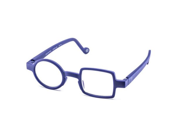 pop art roy blue square and round cool crazy funkt reading glasses