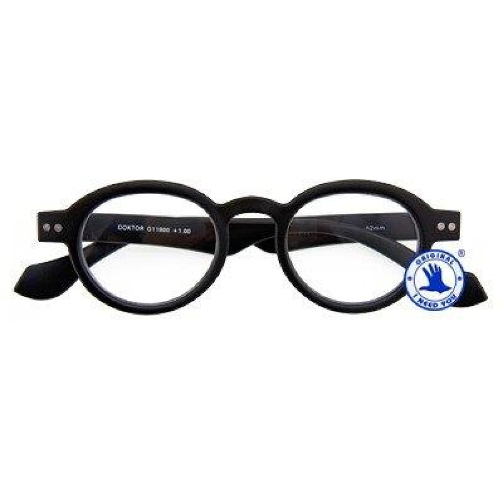 DOKTOR-G11900-front-black-1000x1000-(2) Doktor Black reading glasses men and women retro circular style frames